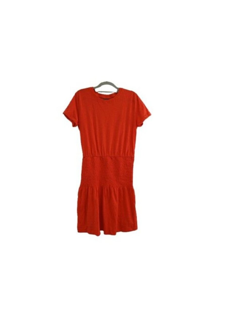 NEW Candace Cameron Bure Regular Breezy Cotton Smocked T-shirt Dress Red Small